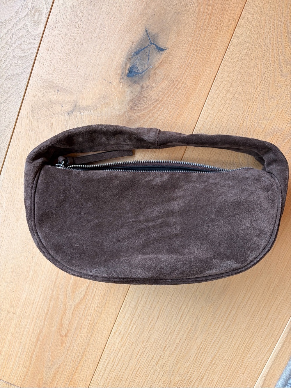 By Far Suede Cush Bag in Dark Brown